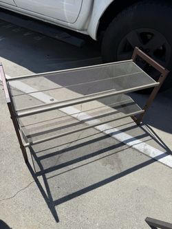 3-Tier Metal Mesh Shoe Rack