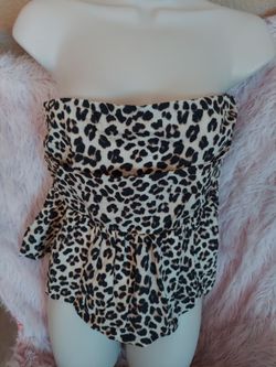 No Boundaries leopard tube tank top juniors size xlarge