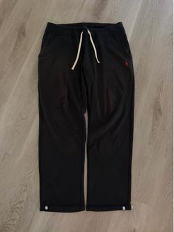 Polo Ralph Lauren baggy black sweatpants w/ red logo  #preppy #loungewear #rare #vintage