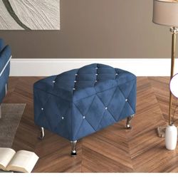 Carnes Velvet Upholstered Storage Bench

