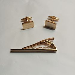 Vintage Cufflinks And Tie Clasp