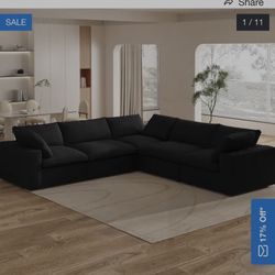 Black Wayfair Sectional 