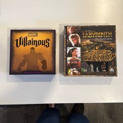 Marvel Villainous (NEW!) & Labrynth (Used) Game Lot