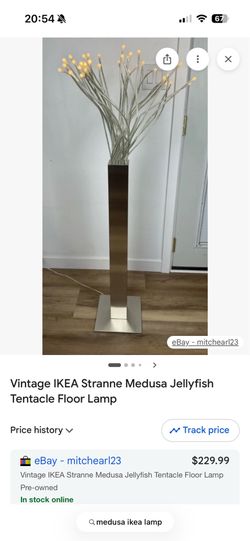 Vintage IKEA Stranne Medusa Jellyfish Tentacle Floor Lamp