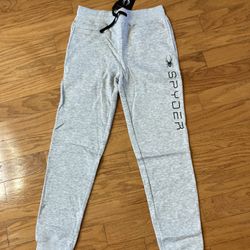NWT Spyder Boys Fleece Jogger Gray Size L 14/16