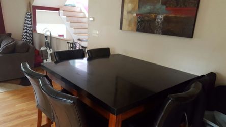 Black granite table
