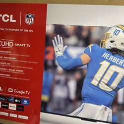 NEW 50" TCL 4K Smart Google TV + Wall Mount