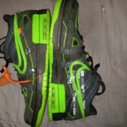 Nike Off-White Rubber Dunks Green Lightning Size 11