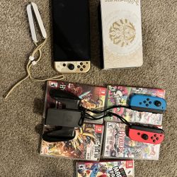 Nintendo Switch OLED - Zelda Tears Of The Kingdom Edition With Games