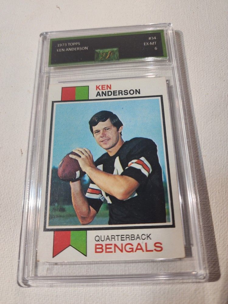 1973 Topps Football #34 Ken Anderson RC Rookie EJE 6 EX MT...