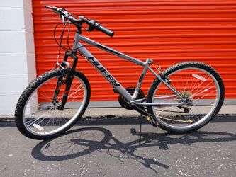 Huffy 24 inch Rock Creek Mountain Bike with an 18 Speed Drivetrain