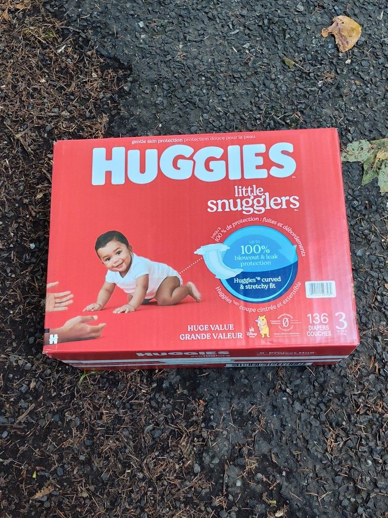 Huggies Size 3 Diaper Count 136