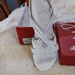 Size 9W worn once like new wedge sandal