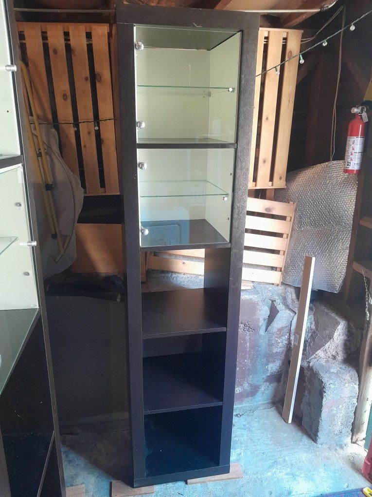 !!!!!!!Super Sale !!!!!!! Glass Display & Storage Shelving Units 2 Available– Great for Collectibles or Retail