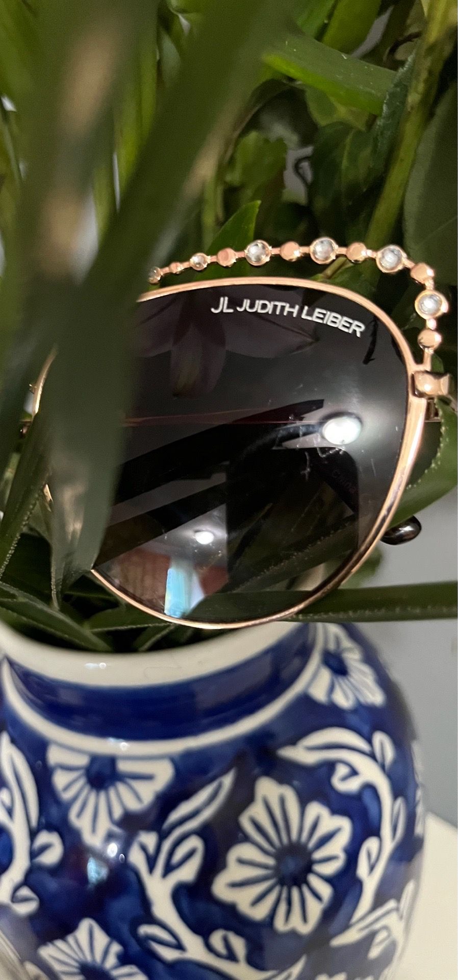 Judith Leiber Sunglasses Camellia cat eye