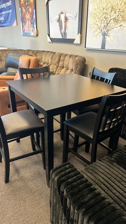 New black apartment condo combo deal dining and livingroom was $1500 for both now $799. Must sell 2 combos left