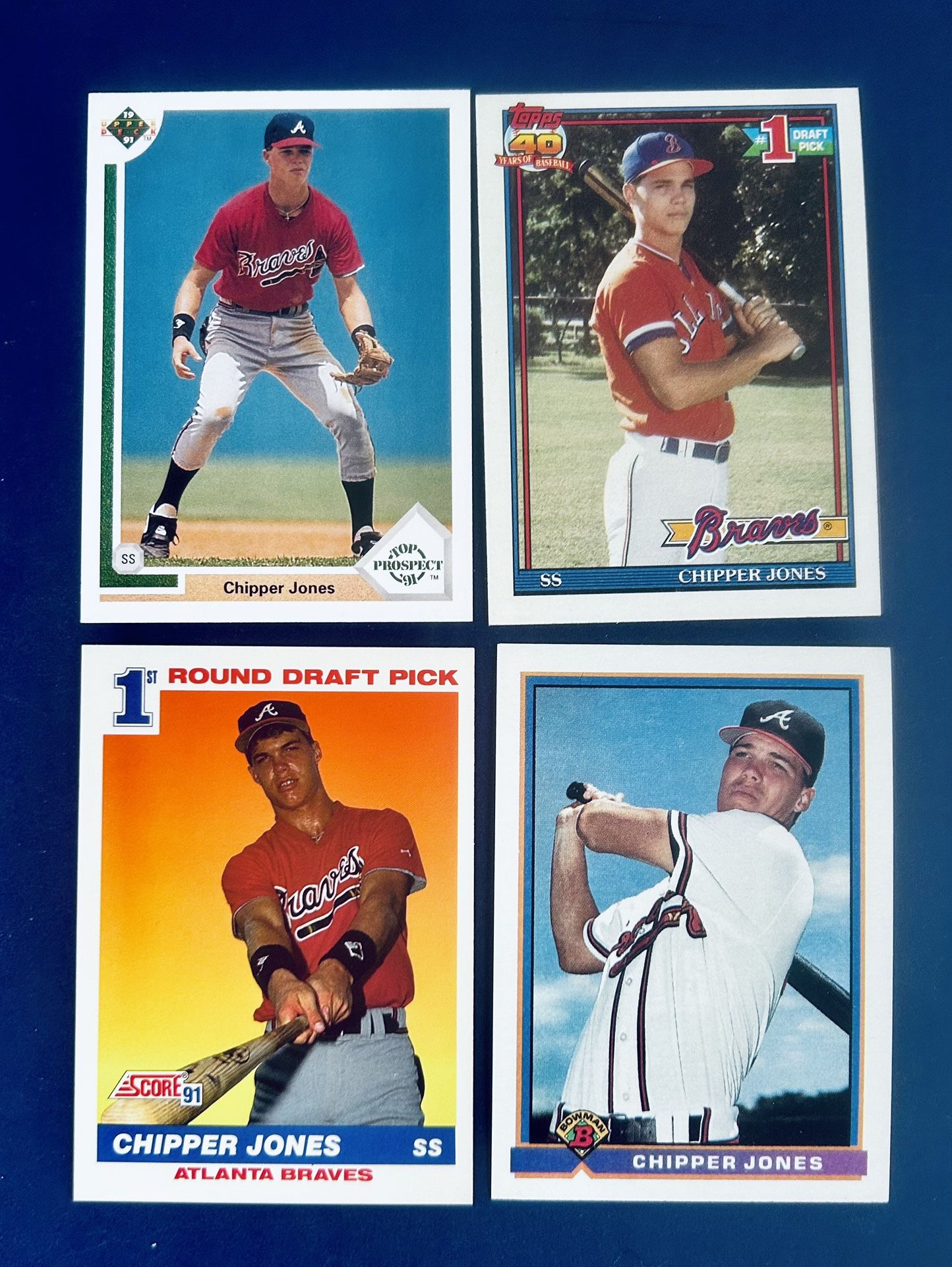Chipper Jones Rookie Baseball Card Lot