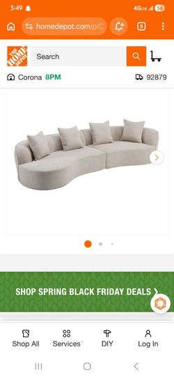 ✨🛋️ Curved Beige Cloud Sofa ☁️✨