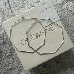 Like NEW Beautiful Sterling Silver Large Hoop Earrings Size 2.5"