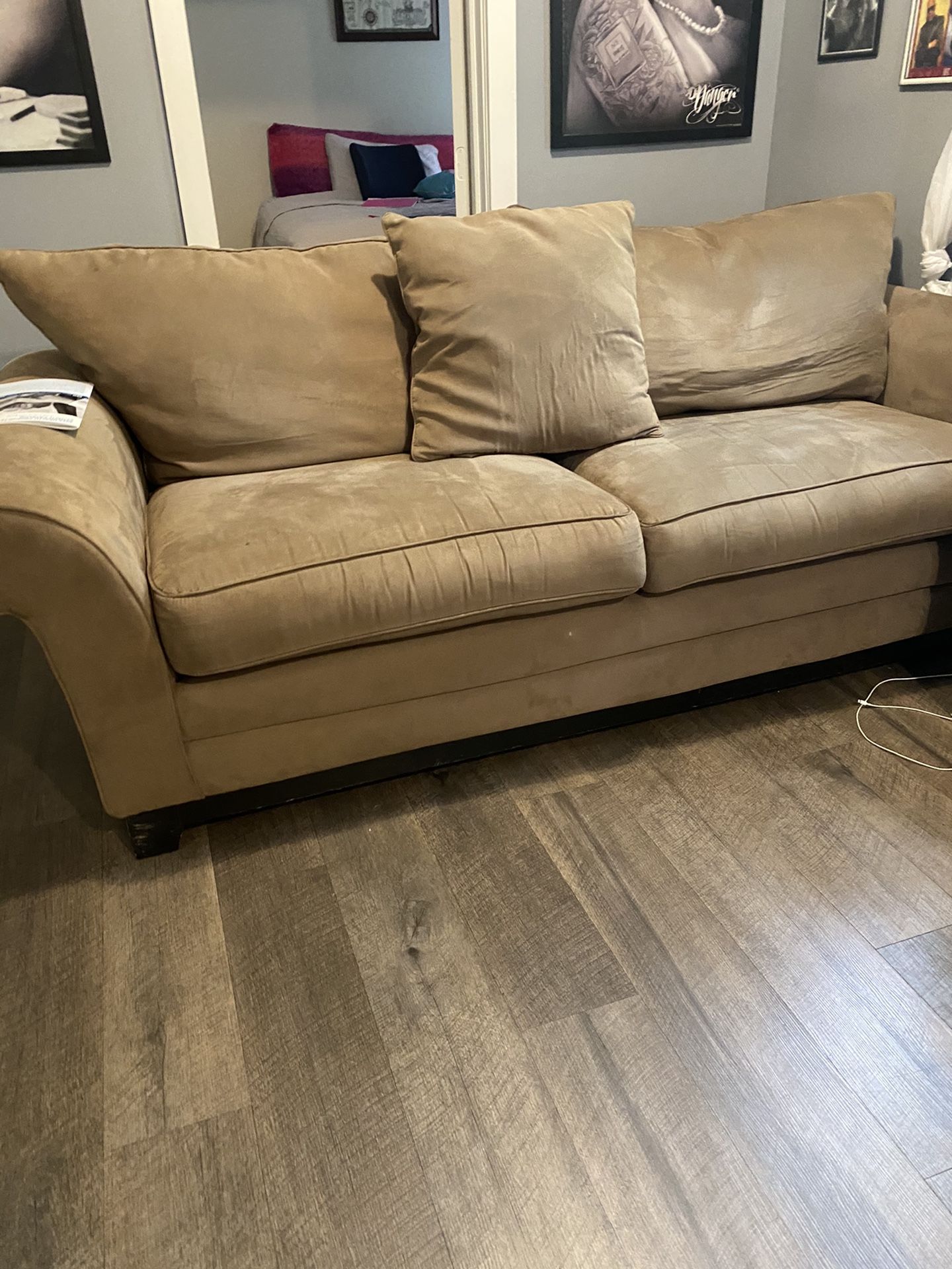 Sofa suede