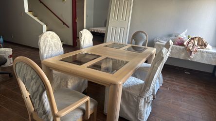 6’x3’ strong wood table set
