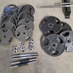 Weight Set - 385 Lbs + Multiple bars
