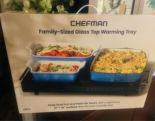 Family Sized Glass top warming Tray-new !