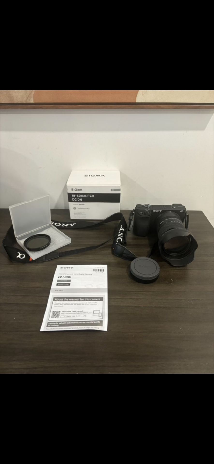 Sony A6400 Camera With Sigma 18-50mm F2.8 Lens