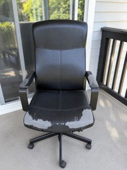 Black leather chair