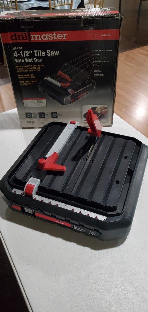 DRILL MASTER 4-1/2 in. Portable Wet Cut Tile Saw