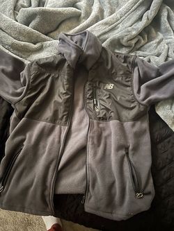 New Balance Gray Fleece Zip-Up Jacket