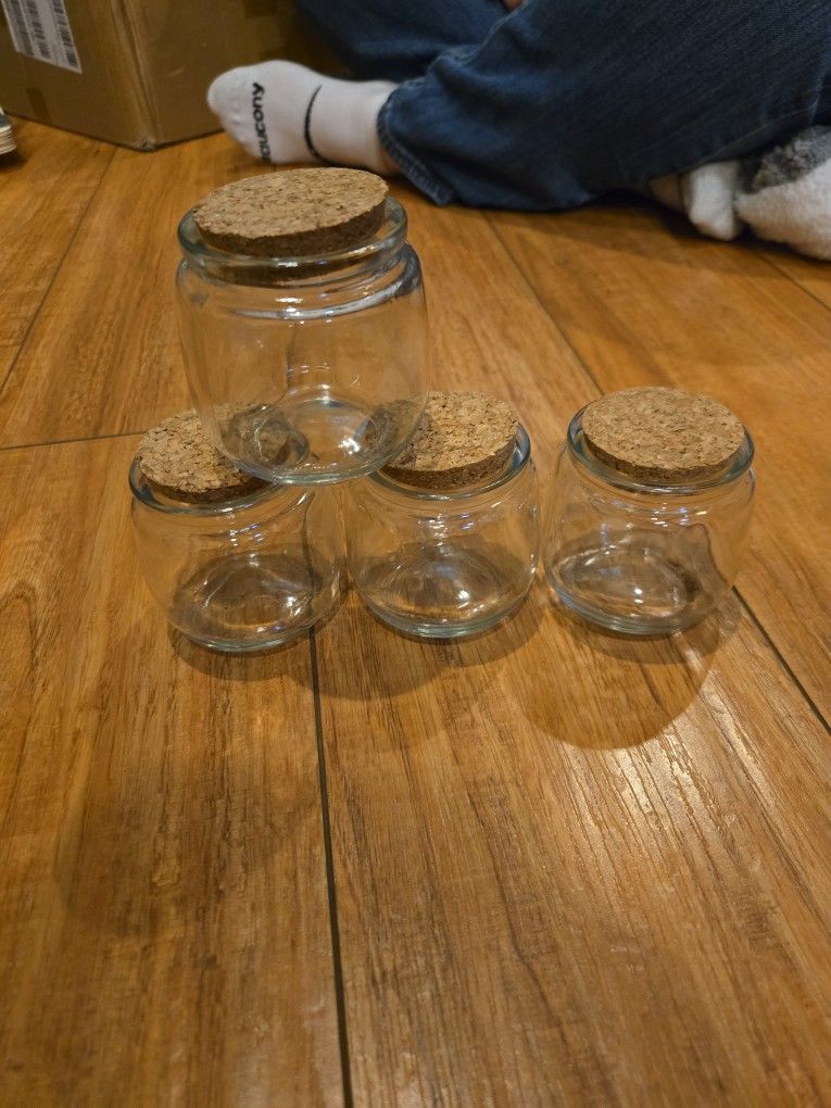 35 Small Glass Jars With Cork Top 