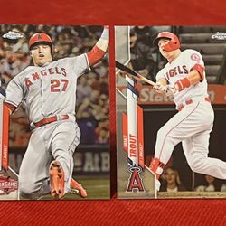 (2) 2020 Mike Trout Baseball Cards !