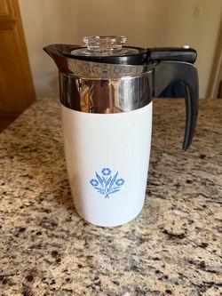 Corningware Vintage Perculator blue Cornflower10 Cup Vintage but New.