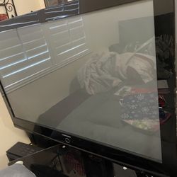 60” Samsung Plasma Tv On Stand Glass