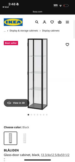 IKEA glass Display Case Blaliden 