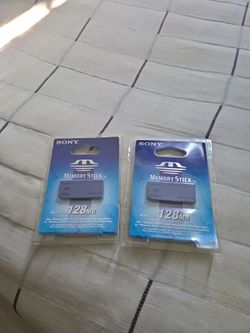 Sony MSA-128A Memory Stick 128 MB Memory Card Brand New Lot Of 2