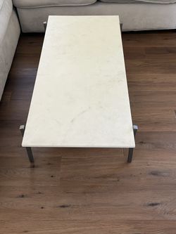 CB2 Solid Marble Coffee Table