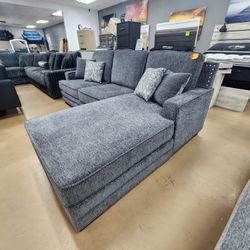 Dark Grey Sofa Chaise Sectional.  New Years Special