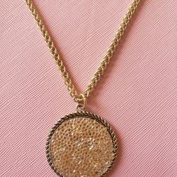 21 Inches Gold filled Chain With Champaign Crystal Pendant. ..absolutely Gorgeous 😍 