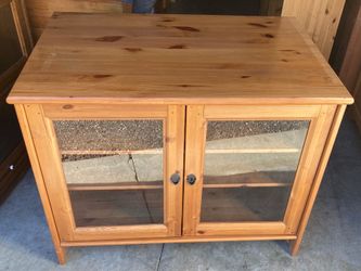 Knotty Pine TV Entertainment Base  / Kitchen Pantry Microwave Storage Cabinet