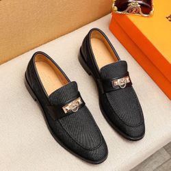 Hermes Men’s Leather Shoes With Box 2025 New
