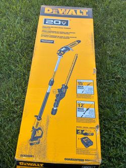 DEWALT 20v pole saw and pole edge trimmer combo kit (DCK086M1)