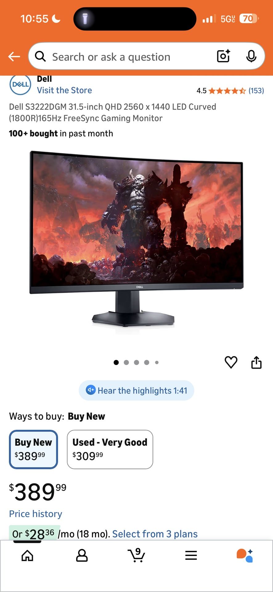 Dell Gaming Monitor 