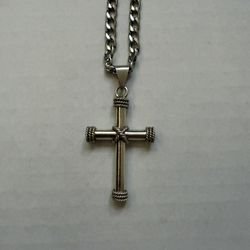 Sterling Silver Cross On Chain