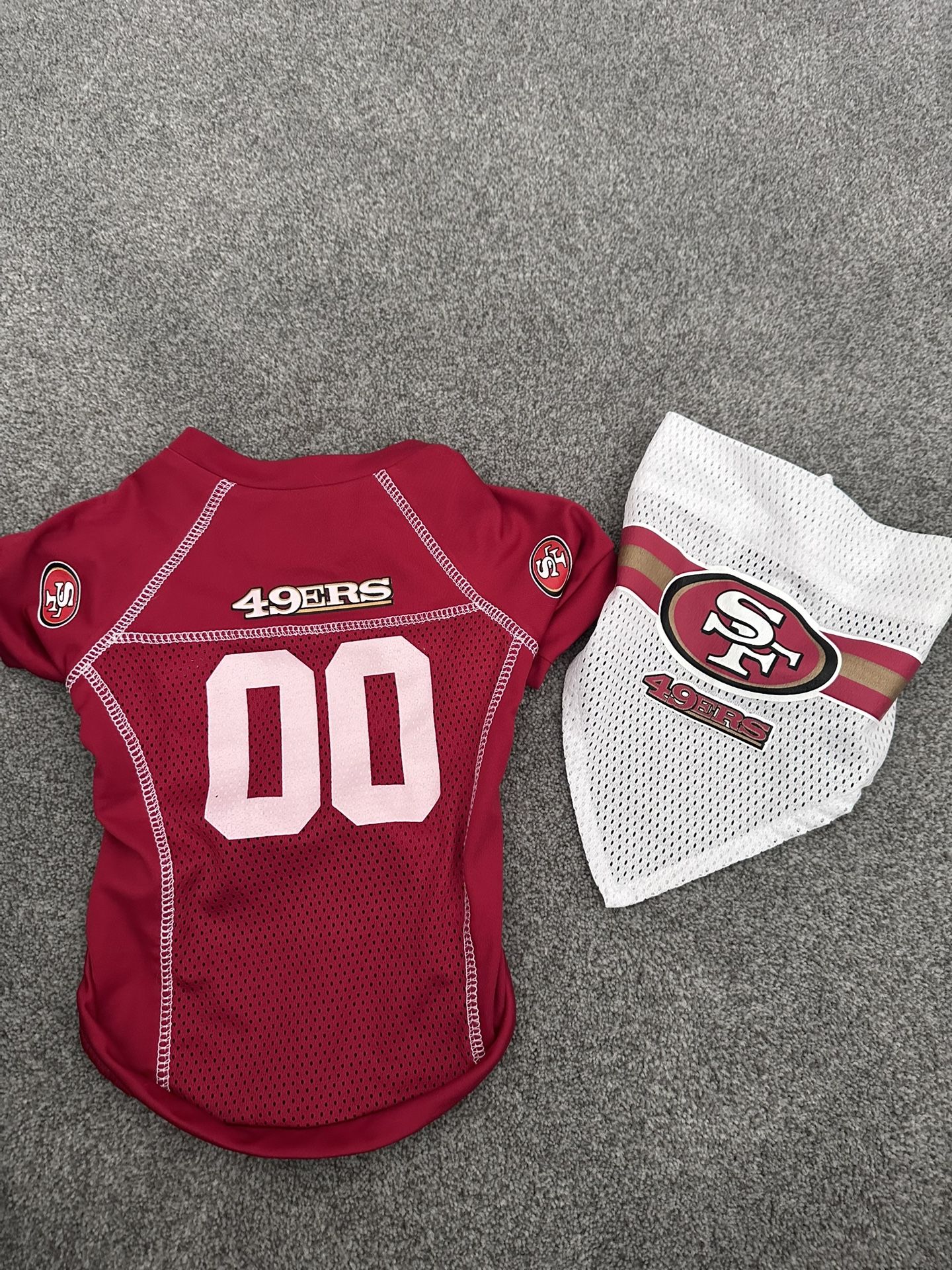 49ERS Dog Jersey And Bandana Size m 