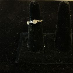 10k Engagement Ring With Diamonds 39318-1