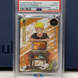 PSA GEM MT 10 - KAYOU NARUTO SMRITI COLLECTIBLE CARD NRSA-CHAPTER JIN ENGLISH...