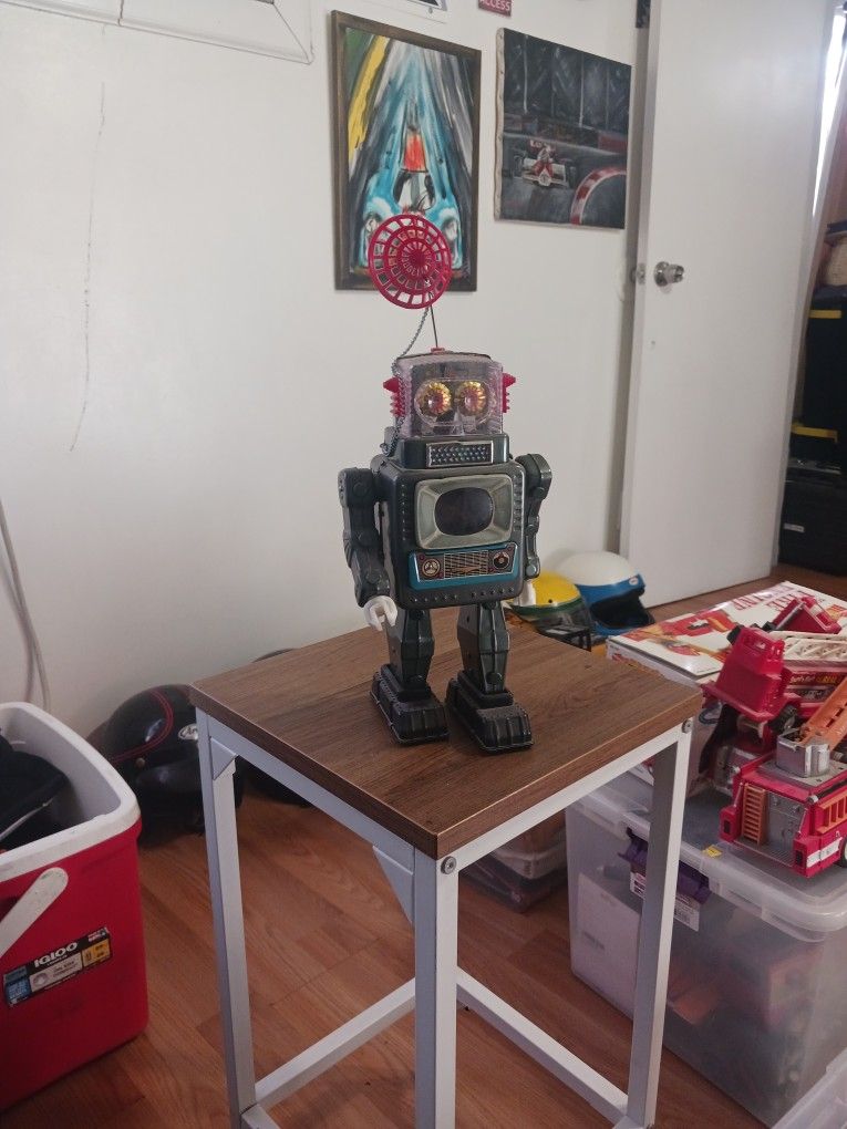 ALPS Vintage 1960 Japanese Tin Tv Robot For Parts ,fix