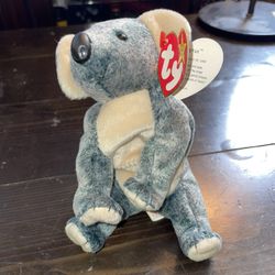 Ty Beanie Babies 1999 EUCALYPTUS Gray Koala Bear Tag Errors, Retired PE Pellets